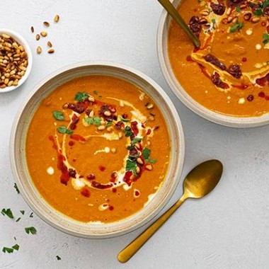 Zuppa di carote, zenzero e curcuma senza glutine